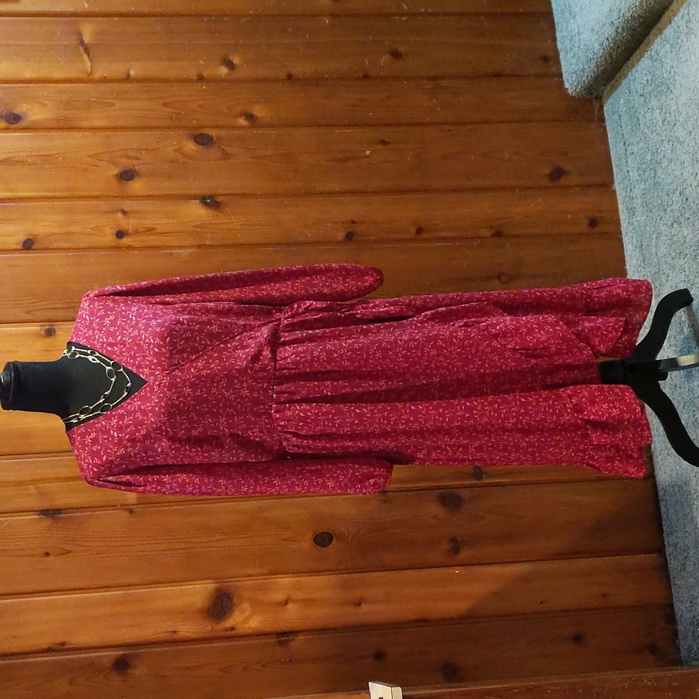 Floral pink rayon dress